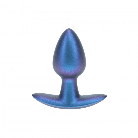 Anal Plug Suave Silicone - S - Metallic Blue O Plug Anal Pequeno Ouch! de 6,5 cm, com sua linda cor metálica, é único. Seja sozinho ou com seu parceiro, explore novos prazeres com estes lindos plugs de silicone macio Ouch!
