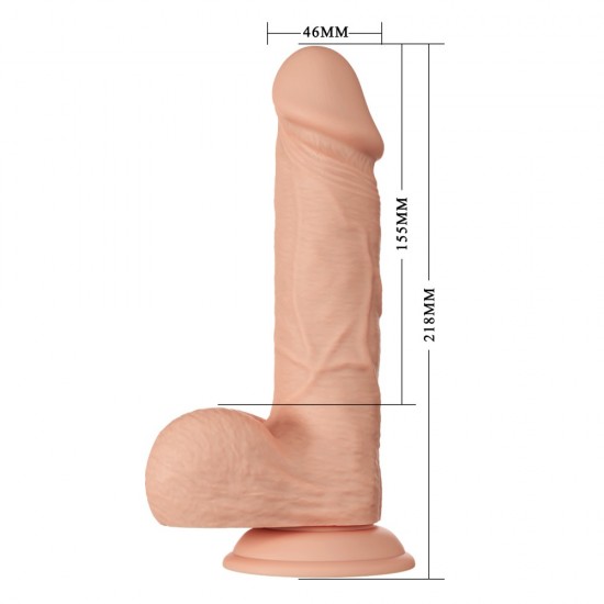 Com um formato perfeito, este dildo curvo realista possui um arco pronunciado, ideal para estimulação do ponto G, proporcionando uma massagem incrível no seu ponto sensível com facilidade. Com o comprimento perfeito, des