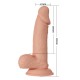 Este dildo foi projetado com TPR macio, semelhante à pele, na parte externa e um núcleo interno firme, proporcionando um brinquedo que proporciona a mesma sensação de uma ereção real! Este dildo apresenta um design ultra