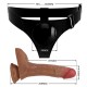 Dildo realista com vibração e esguicho para experimentar estimulação e penetração poderosas. Um dildo com harness ajustável para um ajuste firme, seguro e confortável. Apresenta um eixo magnificamente esculpido e coberto