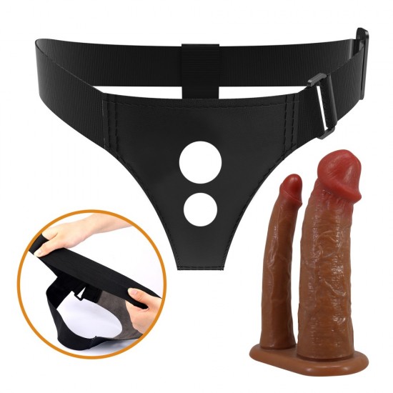 Este dildo com tiras ocas para homens tem um toque suave e realista e uma ponta peniana realista para estimular sua parceira internamente e proporcionar um prazer intenso. Use este dildo vestível com ou sem ereção, ou me