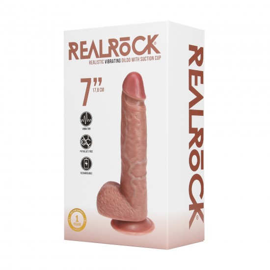 Divirta-se ao máximo com este dildo vibratório firme e macio ao toque, da RealRock®. Suas veias realistas de aparência natural no eixo, combinadas com o tamanho certo e design semelhante à pele, dão a você estimulação ex