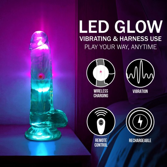 LED Vib Straight Cock with balls - 6 / 15 cm Experimente o máximo prazer com o dildo vibratório RealRock. Suas veias realistas, formato realista e textura macia, semelhante à da pele, proporcionam uma estimulação incrível. A potente ventosa permite o uso sem as mão