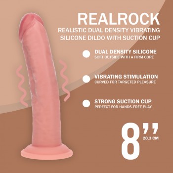 Dual Density Silicone Realistic Vibr - 8 / 20,3 cm 