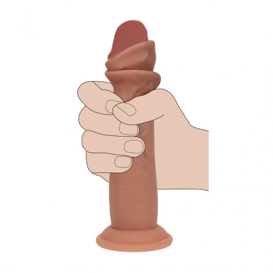 Este vibrador de silicone de dupla densidade com textura deslizante oferece o equilíbrio perfeito entre realismo e conforto, graças à sua inovadora construção de duas camadas. O núcleo interno firme proporciona uma sensa