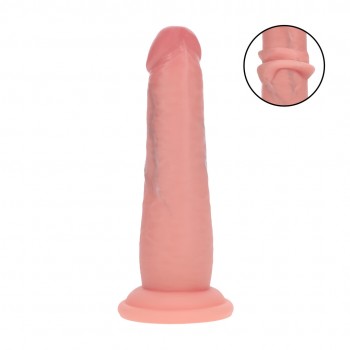 Dual Density Silicone Realistic Sliding - 6 / 15,5 cm - Flesh