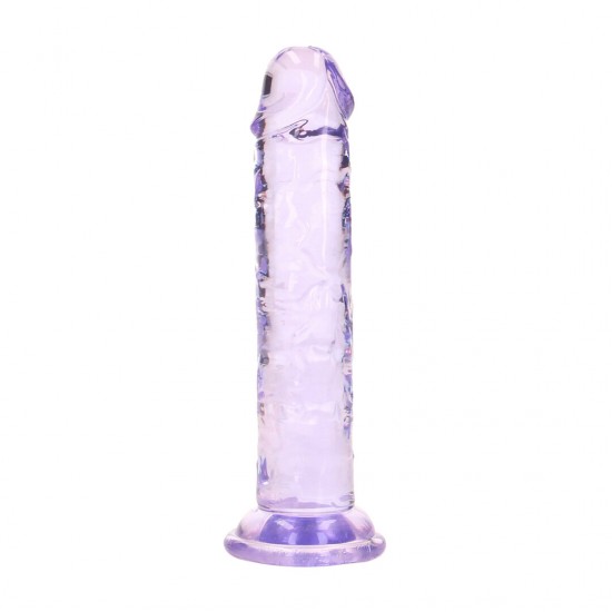 Este modelo REALROCK CRYSTAL CLEAR apresenta uma silhueta suave e elegante, projetada para uma estimulação confortável e focada. Seu formato refinado proporciona uma sensação realista, mantendo um design versátil e minim