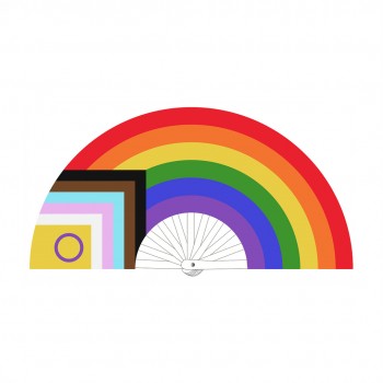 LGBTQIA - Fan - 64 cm - Rainbow
