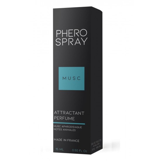 Phero Spray é uma fragrância forte e masculina, criada para amplificar a energia masculina. Com uma fórmula secreta e complexa, composta por uma mistura de notas animais e afrodisíacas, este perfume irá transformá-lo no
