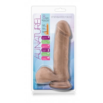 AU NATUREL 8INCH SENSA FEEL DILDO LATIN