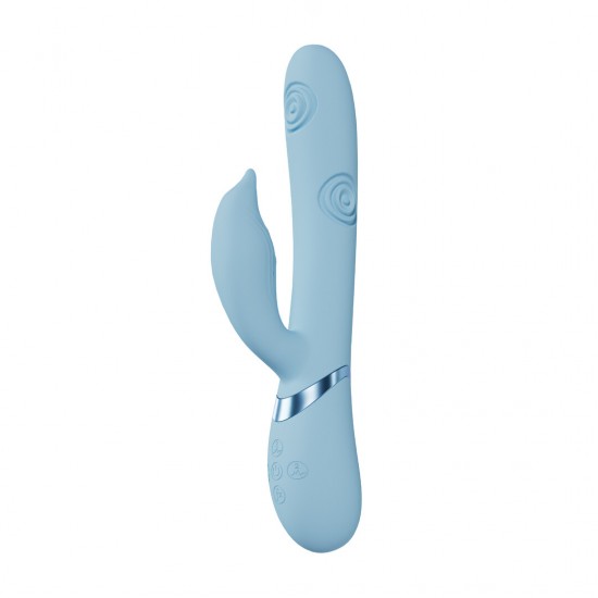 O vibrador VIVE065 é superior à concorrência. Três motores de nova geração F1 com 10 velocidades e funções, controlados independentemente, alimentam este vibrador de design elegante. Possui função de vibração na ponta pa