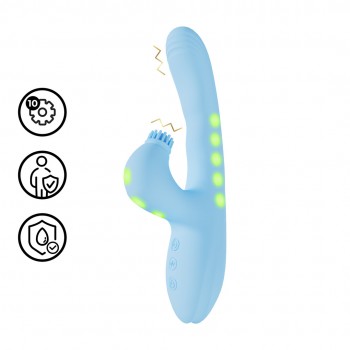 Andria - G-Spot Vib and Tap Clit Stimulator with LED - Blue
