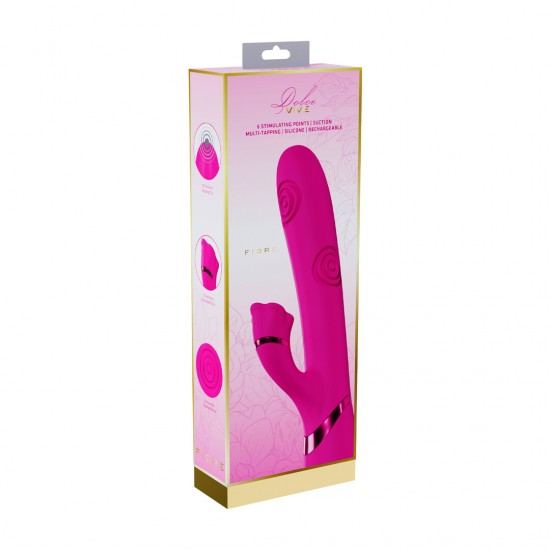 O vibrador VIVE063 é superior à concorrência. Três motores F1 de nova geração, com 10 funções cada, controlados independentemente, alimentam este vibrador de design elegante. Possui função de vibração na ponta para o pon