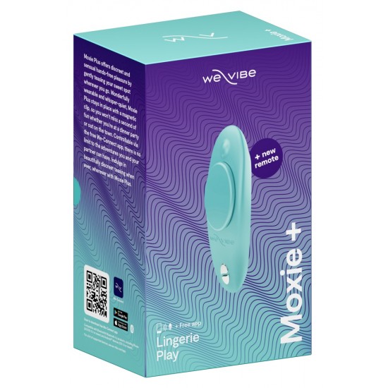 Para diversão discreta!O vibrador ergonômico Moxie+ da We-Vibe é perfeito para prazer sensual, discreto e sem usar as mãos. Possui 10 modos de vibração que podem ser controlados facilmente pelo prático controle remoto ou