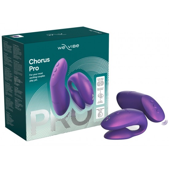 Para orgasmos compartilhados!O vibrador para casais Chorus Pro da We-Vibe possui 3 motores e proporciona prazer a ambos os parceiros com vibrações intensas durante o sexo. Graças à sua inovadora tecnologia Fusion Wave –