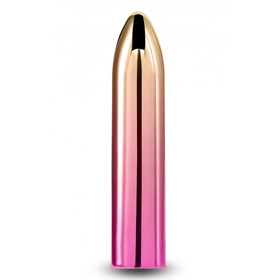 Sunrise by Chroma - uma coleção de vibradores finos e elegantes contendo vibrações robustas e prazeres coloridos. Resistente à água, recarregável e ideal para viagens. Dimensões do produto: 3,54 x 0,75 x 0,75 polegada