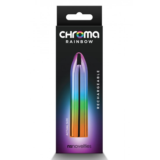 Sunrise by Chroma - uma coleção de vibradores finos e elegantes contendo vibrações robustas e prazeres coloridos. Resistente à água, recarregável e ideal para viagens. Dimensões do produto: 3,54 x 0,75 x 0,75 polegada