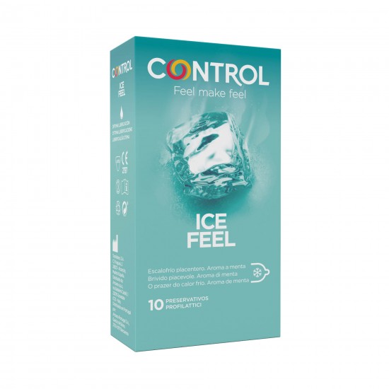 Control Ice Feel é um preservativo lubrificado com um refrescante aroma de menta proporcionando um prazer extra à relação, ideal para os teus encontros mais intensos. Cor Natural. Lubrificado. Largura nominal: 54mm