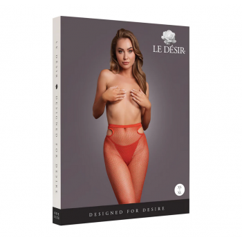 Meias Brilhantes Cut-Out - TU - Vermelho/Dourado