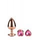 Kit plugs anais GLEAMING LOVE ROSE Dourado