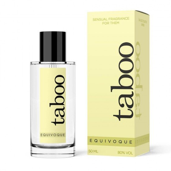 Taboo Equivoque Equivoque é uma Eau de Toilette especialmente feita para casais que querem compartilhar o perfume do seu amor e expressar o desejo de uma história intensa. Deixe seus sentidos serem transportados pelos delicados aromas d