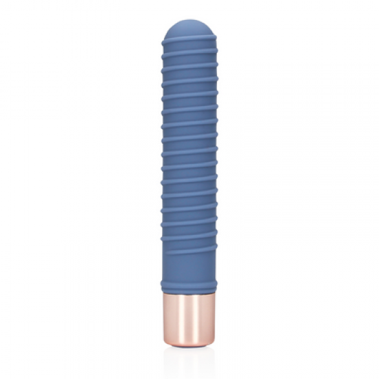 Mini Vibrador com Textura - Loveline - Azul O Mini Vibrador Loveline possui 10 modos de vibração, é recarregável e à prova d'água. Feito em silicone ultra macio e ABS é seguro para o corpo, este vibrador foi concebido para incontáveis horas de prazer para si e par