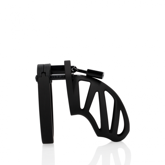 Gaiola de Castidade - Model 24 - Black Gaiola de castidade masculina, controle as ereções de seu parceiro com esta gaiola de silicone e policarbonato, livre de ftalatos e a prova d'água.