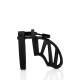 Gaiola de Castidade - Model 24 - Black Gaiola de castidade masculina, controle as ereções de seu parceiro com esta gaiola de silicone e policarbonato, livre de ftalatos e a prova d'água.