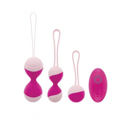 Kegel Collection é um pack de bolas terapêuticas composto por 3 níveis de pesos diferentes, um deles é uma bola única e os outros dois são duplos. Concebido e desenhado para o treino de Kegel e boa tonificação do pavimen