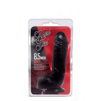 Dildo Cock Hard Steel 21.6cm Preto