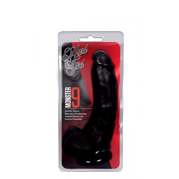 Dildo Monster Hard Steel 22.8cm Preto