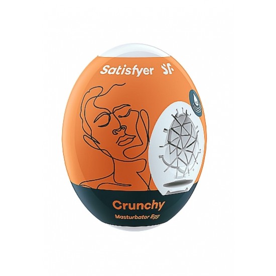 Com o Satisfyer Crunchy Masturbator Egg, jogas sempre pelo seguro. Este ovo de masturbação é descartável: O design é discreto e em forma de ovo, sendo ideal para uma solução rápida para quando estás fora de casa. O mater