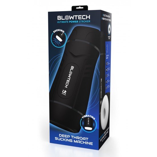 Adicione um pouco de inovação ao seu jogo solo ou em casal com este acariciador automático que apresenta modos poderosos de vibração e toque. A máquina de sucção de garganta profunda Blowtech com vibração apresenta