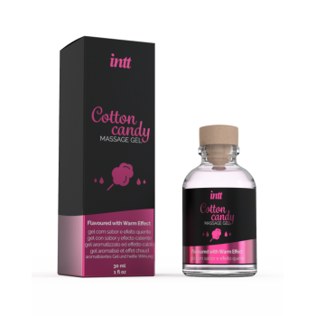Gel massagem beijável algodão doce Intt