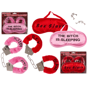 Plush Hand Cuffs & Eyemask