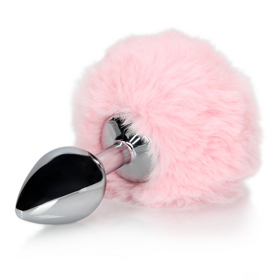 Plug Anal Metalico com Rabo de Coelho Rosa - Sex Shop Fruto Proibido Plug Anal Metalico com Rabo de Coelho Rosa - Sex Shop Fruto Proibido