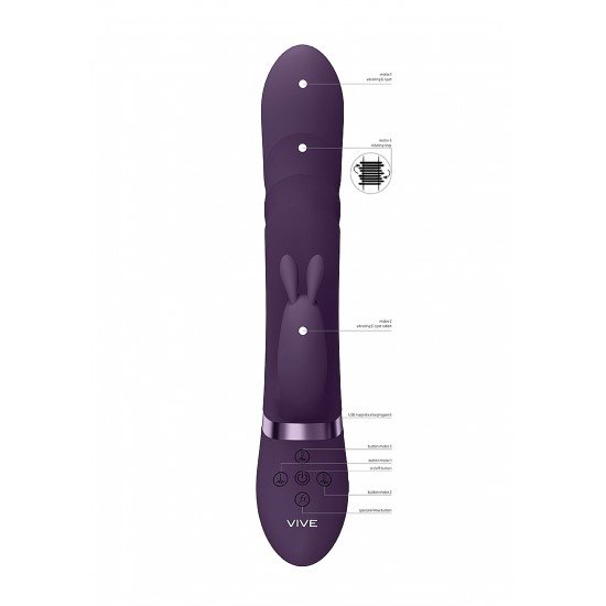 O Vibrador Rabbit VIVE purple é um dos vibradores mais inovadores e potentes do mercado atualmente. Graças aos seus três inovadores motores de nova geração de 10 funções e às suas tecnologias avançadas (todos os três mot