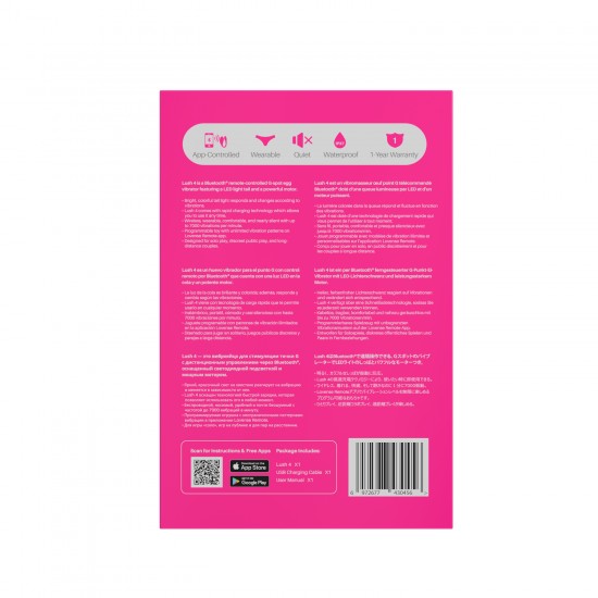 Aproveite a inovação com o Lush 4 da Lovense. Este vibrador oferece infinitos modos de vibração controlados por seu APP. Este modelo inclui novidades que o diferenciam da versão anterior: - Vibrador aprimorado: proporcio