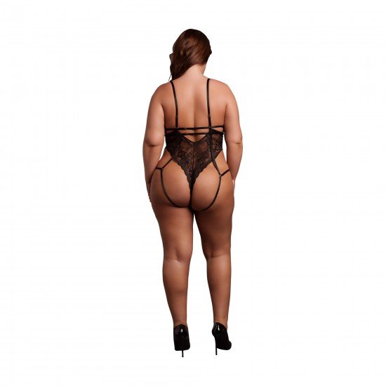 Este Body de Renda Sem Fio em preto apresenta detalhes de renda sensuais e deslizadores ajustáveis ​​para um ajuste perfeito. Glamouroso e sexy, ele foi criado para fazer você se sentir irresistível. Disponível nos taman