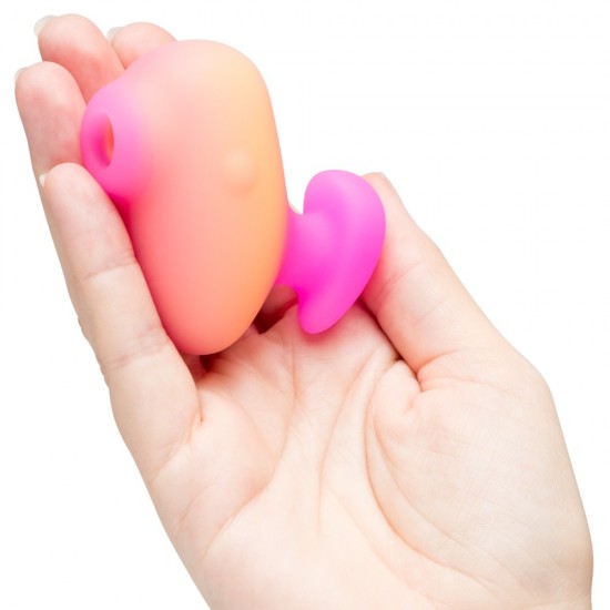 Pulsador pequeno e compactoDesign ergonômico com alça para 2 dedosTamanho de viagem perfeitoTecnologia Pleasure Air em 3 intensidadesImpermeável Beijos orgásticos em tamanho de viagem!O pequeno e compacto pulsador Kiss d