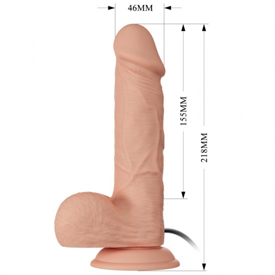 Pénis Realista com vibração. Impermeável. Material: Termoplástico. Usa Pilhas: 2x AA. Aviso: O produto deve ser lavado antes e depois de usar. É recomendado produto de limpeza. Não usar na pele inflamada ou ferida. U