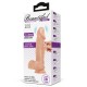 Pénis Realista com vibração. Impermeável. Material: Termoplástico. Usa Pilhas: 2x AA. Aviso: O produto deve ser lavado antes e depois de usar. É recomendado produto de limpeza. Não usar na pele inflamada ou ferida. Usar