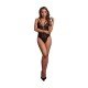 Este Body de Renda Sem Fio em preto apresenta detalhes de renda sensuais e deslizadores ajustáveis ​​para um ajuste perfeito. Glamouroso e sexy, ele foi criado para fazer você se sentir irresistível. Disponível nos taman