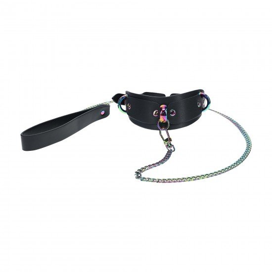 A Coleira e Trela Venice Collection da Ouch! é confortável, mas resistente, e lhe dará controle total! Feita de couro sintético, ela apresenta um acabamento iridescente em seu hardware, dando a ela um visual de alta cost