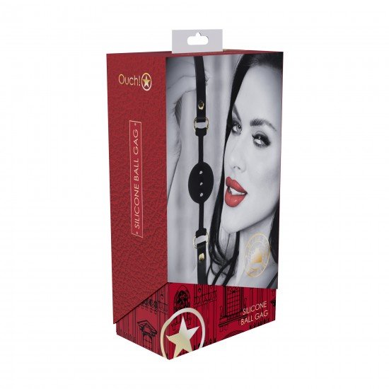 Milan Collection - Silicone Bola Gag - Preto/Vermelho Você ama um jogo safado? Mantenha seu amante quieto com a Milan Collection Bola Gag Respiravel da Ouch!. Esta mordaça tem tiras ajustáveis de couro sintético de qualidade para um tamanho único e apresenta um acabamento
