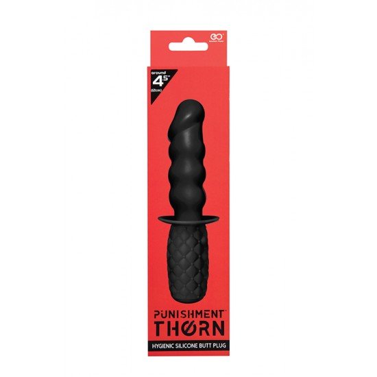 Plug Anal Silicone Punishment Thorn 11cm Preto Plug Anal Silicone Punishment Thorn 11cm Preto