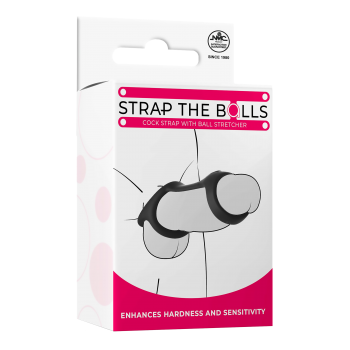 NMC SILICONE COCK STRAP WITH BALL STRETCHER BLACK