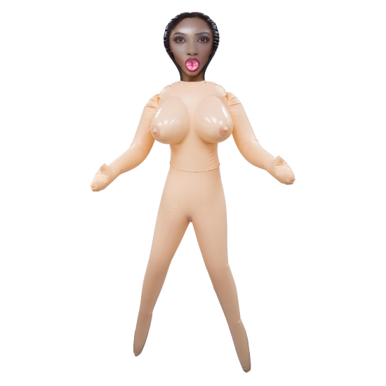 NMC PVC INFLATABLE DOLL WITH STANDING POSE Boneca inflável de PVCCom pose em pé3 buracos de amor tentadores: boca, vagina e ânusSeios grandes com mamilos eretosFeito de material de PVC seguro para o corpoComprimento em torno de 152 cm