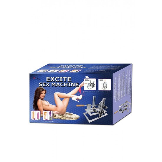 Máquina de Sexo Excite Realize todas os seus sonhos e desejos sexuais ao seu comando e com prazeres que jamais poderá esquecer.Máquina de sexo feita em aço inoxidável, super resistente e de extrema qualidade, com movimentos e flexibilidade que