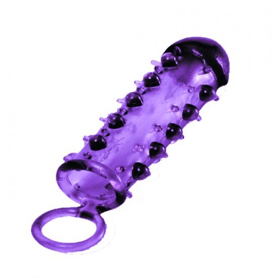 Samurai Capa para penis, Lilas Samurai- capa para pénis com nódulos extra flexível, suave e muito sensível. Não é tóxico. Sem Ftalatos. Aviso: não guarde este produto em contacto com materiais em PVC ou plásticos por causa de conflitos químicos entre
